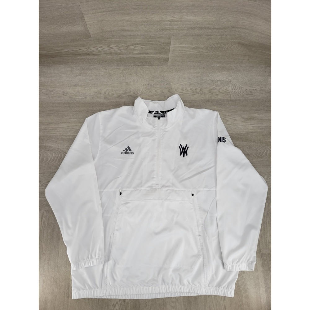 Adidas Tennis White 1/2 Zip Windbraker Players Jacket 2XL Aeroready HG0110 WV